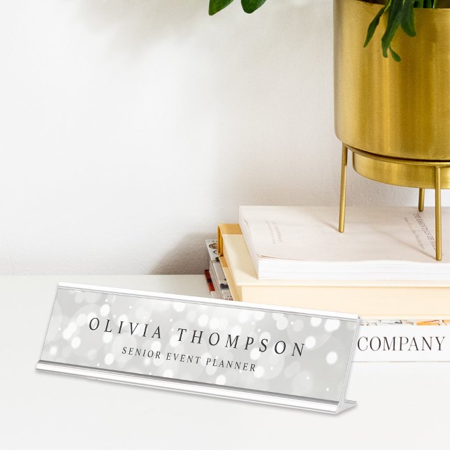 Platinum Glow Desk Name Plate (Creator Uploaded)