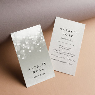 Platinum Glow Vertical Business Card