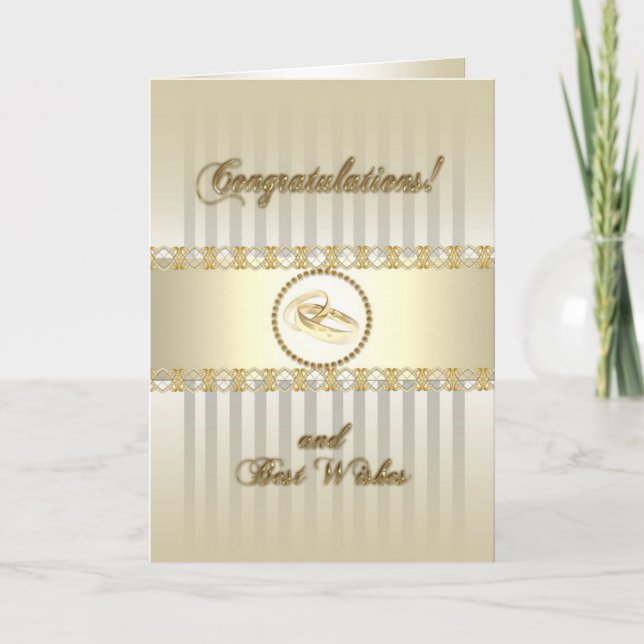 Platinum Gold Wedding Greeting Card (Front)