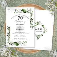 Platinum Greenery 70th Wedding Anniversary 