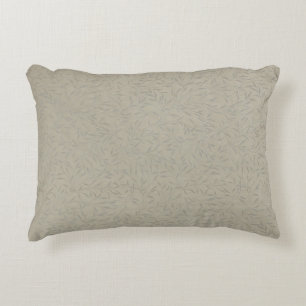 Platinum Grey Embossed Leaf Vines Decorative Cushion