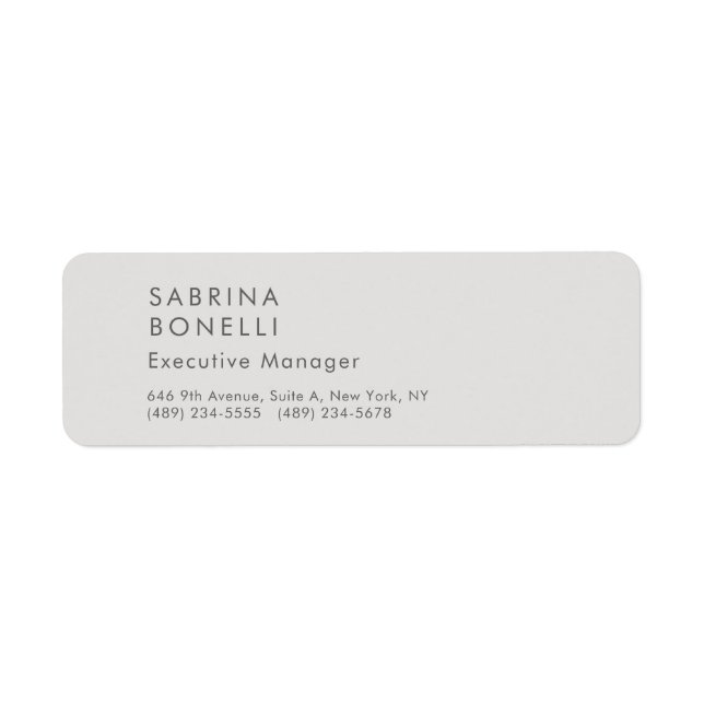 Platinum grey minimalist modern (Front)