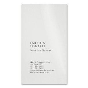 Platinum grey minimalist modern Magnetic business card