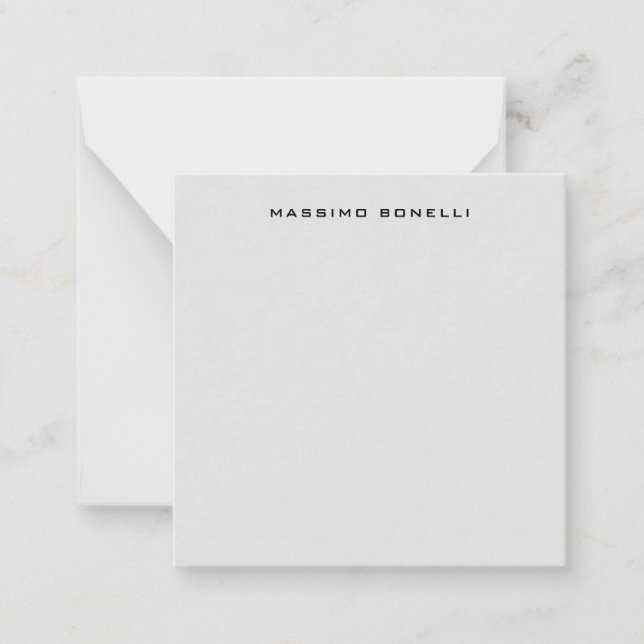 Platinum Grey Minimalist Plain Legible Modern Card (Front)