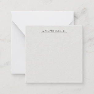 Platinum Grey Minimalist Plain Modern Own Name Card