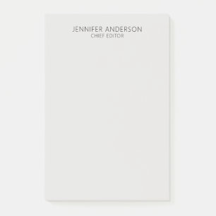 Platinum Grey Professional Modern Plain Minimalist Post-it Notes