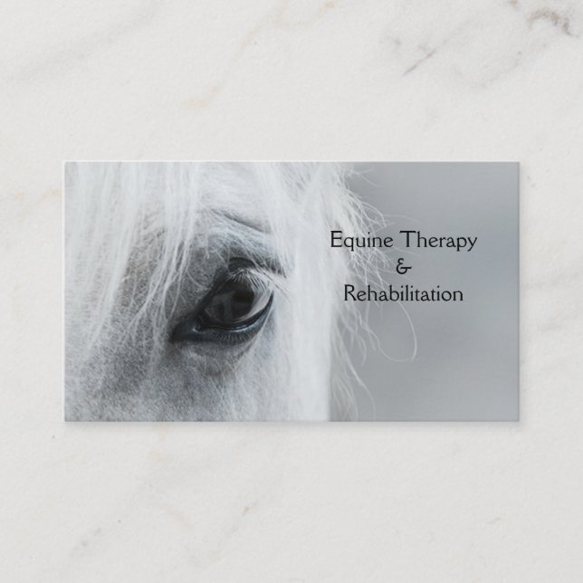 Platinum Horse Personalise Business Cards (Front)