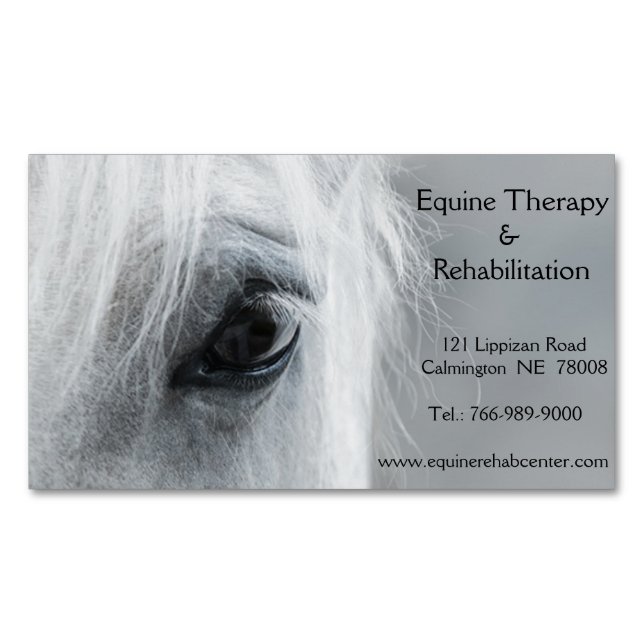 Platinum Horse Personalised Magnetic Business Card (Front)
