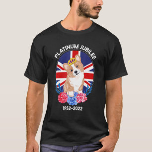 Platinum Jubilee 2022 British Monarch Queen Corgi  T-Shirt