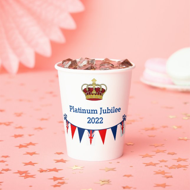 Platinum Jubilee 2022 Paper Cups (Insitu)