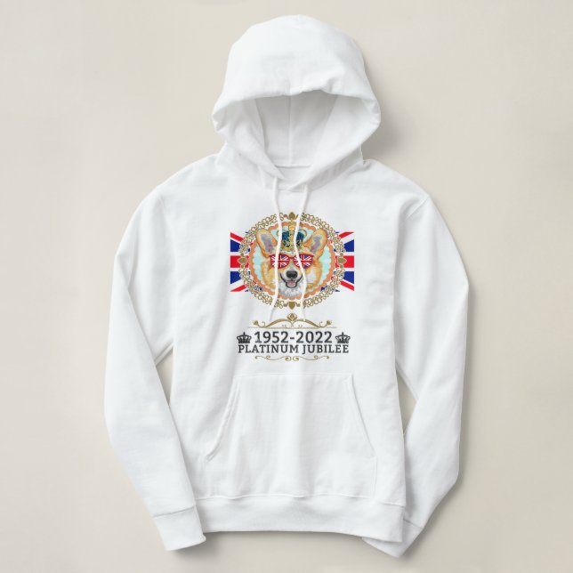 Platinum Jubilee 2022 Union Jack For kids Jubilee  Hoodie (Design Front)