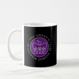Platinum Jubilee Emblem on Black Background Coffee Mug
