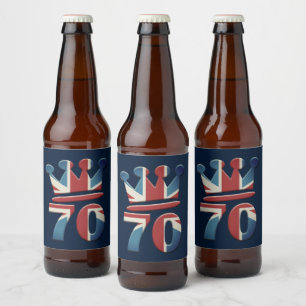 Platinum Jubilee Queen Elizabeth 70 years Beer Bottle Label