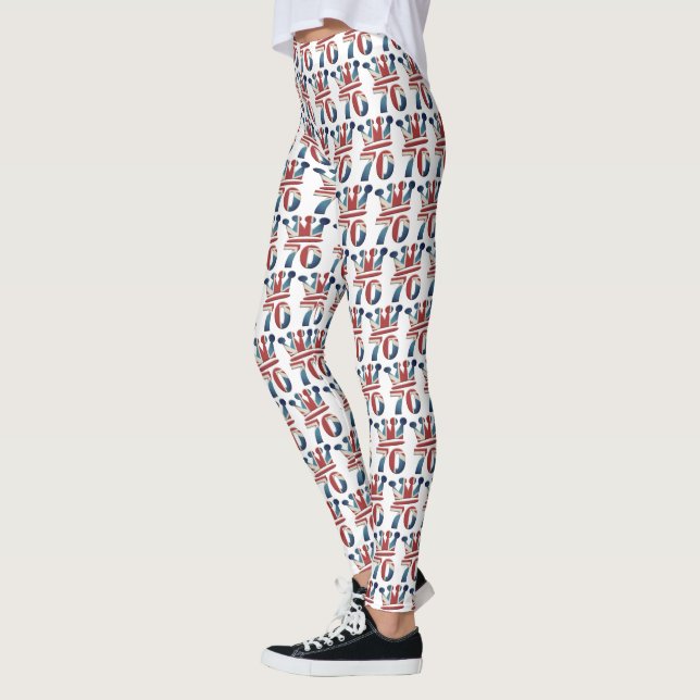 Platinum Jubilee Queen Elizabeth 70 years Leggings (Left)