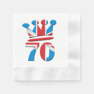 Platinum Jubilee Queen Elizabeth 70 years Napkin