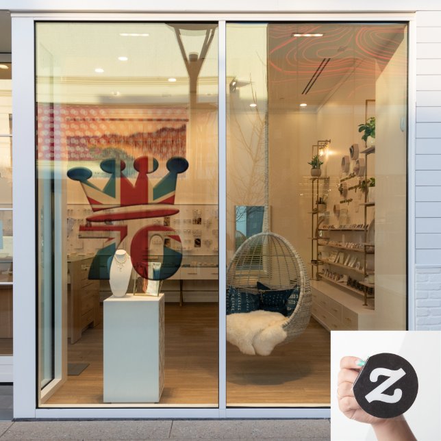 Platinum Jubilee Queen Elizabeth 70 years Window Cling (Store Window)