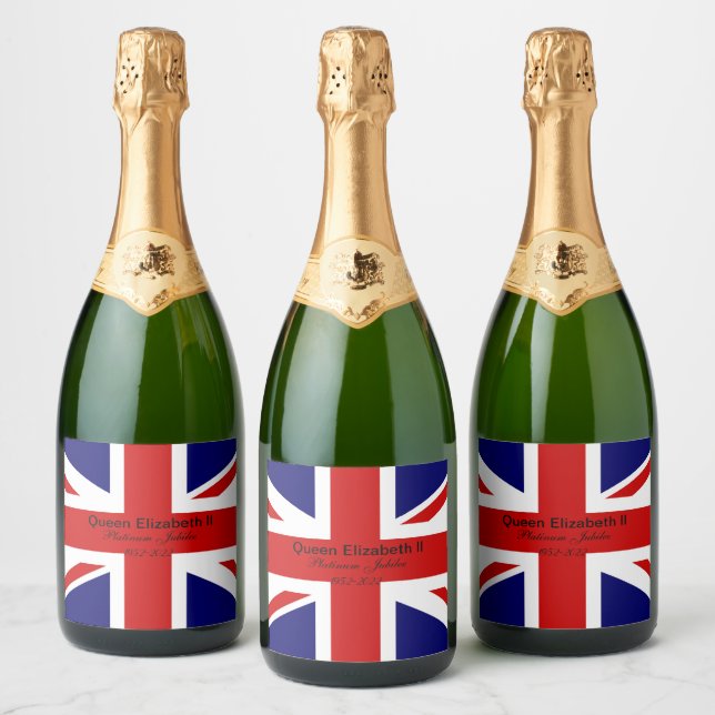 Platinum Jubilee. Sparkling Wine Label (Bottles)