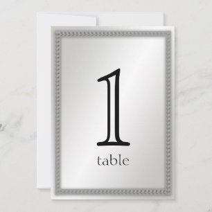 Platinum Leaf 20th Anniversary Table Number
