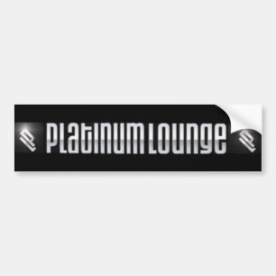 Platinum Lounge Bumper sticker (black)