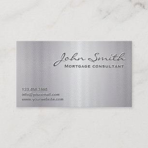 Platinum Metal Mortgage Agent Business Card