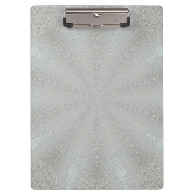 Platinum Metallic Look Silver Grey Clipboards (Front)