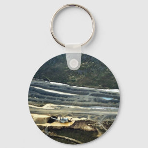 Platinum Mining Aerial View Key Ring