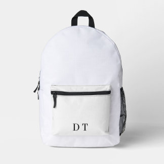 Platinum Mirror Engrave – Ultra‑Clean Luxury  Printed Backpack