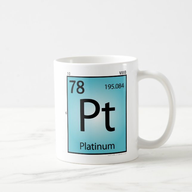 Platinum (Pt) Element Mug (Right)