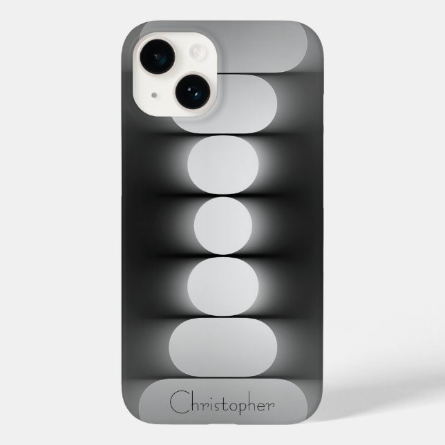 Platinum Silver Stainless Steel Print iphone 15  Case-Mate iPhone Case (Back)