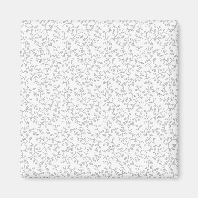 Platinum, Snow Drift, Star Dust decorative Design. Magnet (Front)