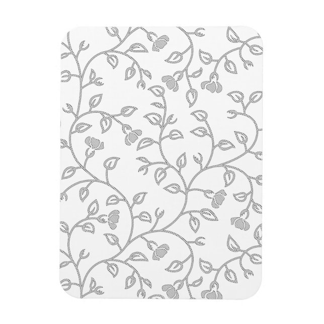 Platinum, Snow Drift, Star Dust decorative Design. Magnet (Vertical)