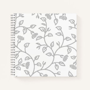 Platinum, Snow Drift, Star Dust Spiral Notebook