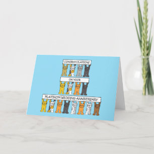 Platinum Wedding Anniversary Congratulations Card