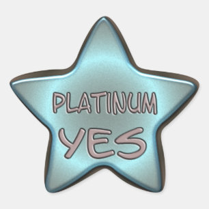 Platinum Yes Star Sticker