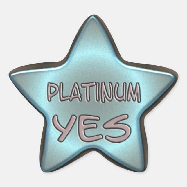 Platinum Yes Star Sticker (Front)