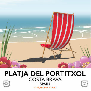 Platja del Portitxol, Costa Brava, Spain Photo Sculpture Key Ring