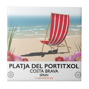Platja del Portitxol, Costa Brava, Spain Tile