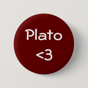 Plato <3 6 cm round badge