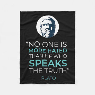 Plato Ancient Greek Philosophy Quote Fleece Blanket