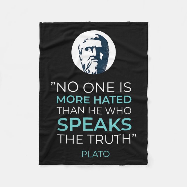 Plato Ancient Greek Philosophy Quote  Fleece Blanket (Front)