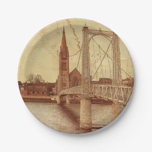 Plato De Papel The Bouncy Bridge (Inverness - Scot Paper Plate