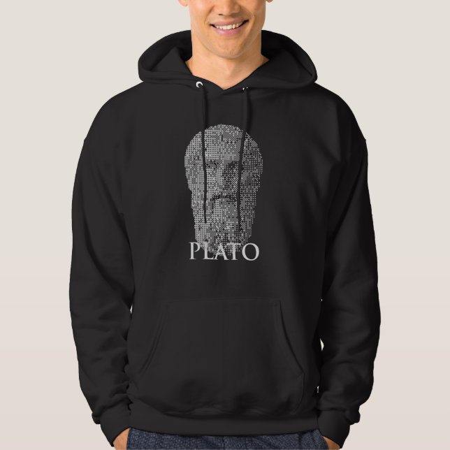 Plato Halftone Portrait Hoodie (Front)
