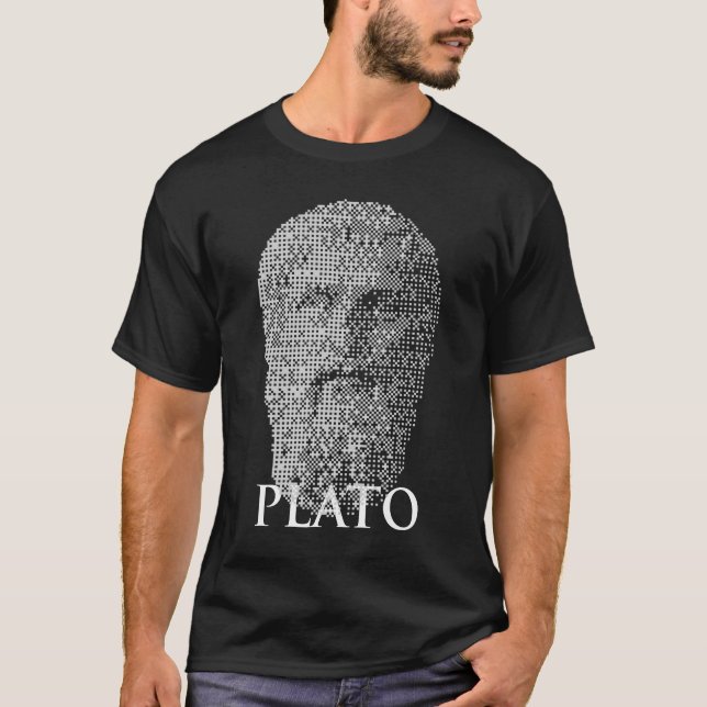 Plato Halftone Portrait T-Shirt (Front)