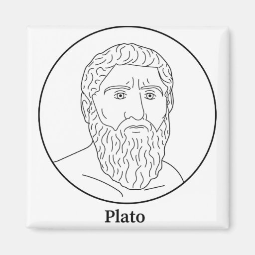 Image of Plato Line Portrait Magnet