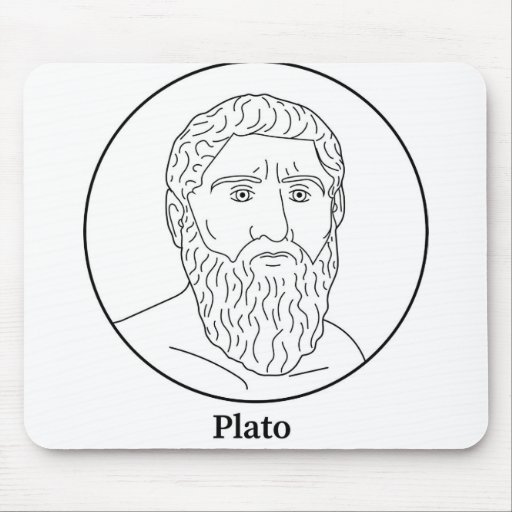 Image of Plato Line Portrait Mouse Mat