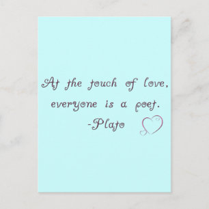 Plato Love Poet Quote Postcard