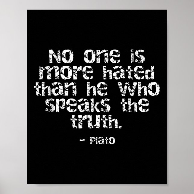 Plato Philosophy Quote  Poster (Front)