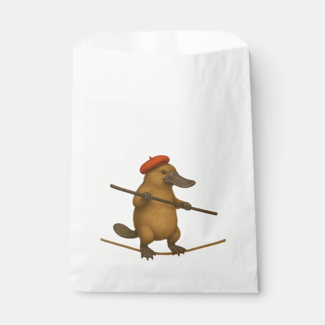Plato platypus tightrope walker favour bags (Front)