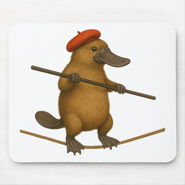 Plato platypus tightrope walker mouse mat (Front)
