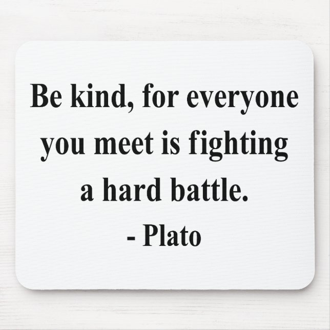 Plato Quote 1a Mouse Mat (Front)